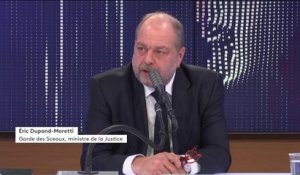 "Séparatismes" : Eric Dupond-Moretti "très l'aise" avec "un grand texte de liberté", scandalisé par Jean-Luc Mélenchon