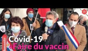 Vaccin anti-Covid: mobilisation devant le siège de Pfizer pour la levée des brevets