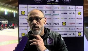 Le coach d'Istres P. Handball Gilles Derot après Nantes et avant Dunkerque