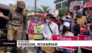 Birmanie : les manifestants moins nombreux