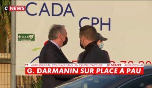 Agression au couteau dans un centre d'accueil de Pau : Gérald Darmanin accueilli sur place par François Bayrou