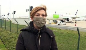 Un avion d'Air France repeint en vert par des militants de Greenpeace