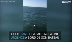 Le bateau de cette famille prend feu en haute mer