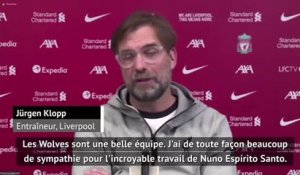 28e j.- Klopp : "Beaucoup de sympathie pour le travail de Nuno Espírito Santo"