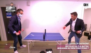 Benjamin Castaldi et Nicolas Pernikoff s'affrontent au mini ping-pong !