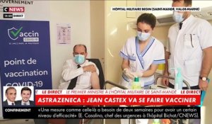 Coronavirus - Le Premier ministre Jean Castex a reçu sa première injection du vaccin AstraZeneca cet après-midi à l’hôpital Bégin de Saint-Mandé - VIDEO