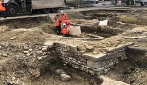 Découverte d'un sarcophage médiéval à Argentan (Orne)