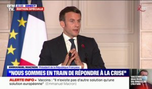 Emmanuel Macron: "Nous avons eu raison de ne pas confiner la France à la fin du mois de janvier"