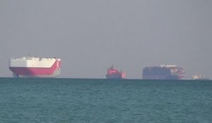 Canal de Suez bloqué: les images des embouteillages de navires