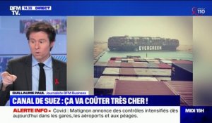 Canal de Suez: le blocage du porte-conteneur coûte 400 millions de dollars chaque heure