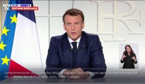 Emmanuel Macron: "Nous devons, pour les mois à venir, fournir chacun un effort supplémentaire"
