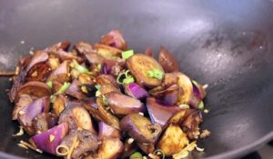 Aubergines sautées à la chinoise