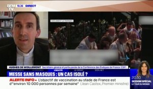 Hugues de Woillemont (Conférence des Évêques de France) juge la messe sans gestes barrières à Paris "irresponsable"