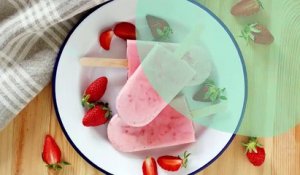 Popsicle aux fraises