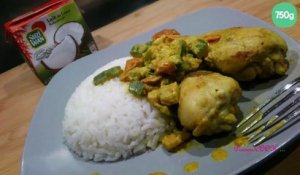 Poulet coco / curry et courgettes
