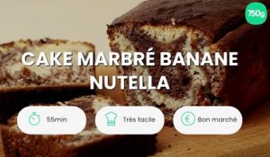 Cake marbré banane Nutella
