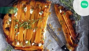 Tarte tatin aux carottes feta ricotta