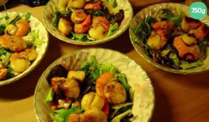 Salade de Coquilles St Jacques aux Asperges et Copeaux de Parmesan
