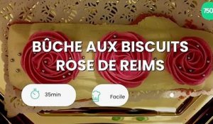 Bûche aux biscuits rose de Reims