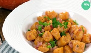 Gnocchis de potiron aux lardons