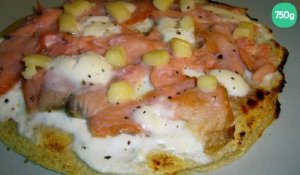 Pizza au saumon légère
