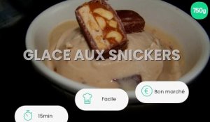 Glace aux snickers