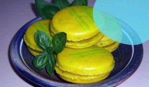 Macarons citron/basilic