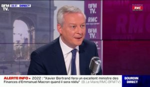 Bruno Le Maire: "Xavier Bertrand fera un excellent ministre des Finances d'Emmanuel Macron quand il sera réélu"