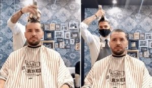 Un coiffeur se rase la tête en soutien à son collègue et ami atteint d'un cancer