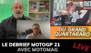 Quartararo sur la plus haute marche du podium MotoGP 2021 - Debrief Moto Magazine