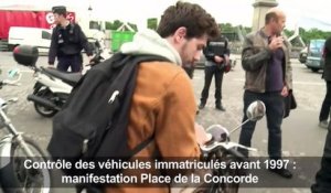 Contrôle des véhicules à Paris: manifestation à la Concorde