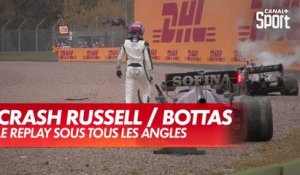 Le crash Russell / Bottas sous tous les angles - GP d'Emilie Romagne