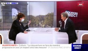 Face à Jean-Jacques Bourdin, la ministre de la Culture Roselyne Bachelot incapable de se souvenir que le concert test se fera avec Indochine à Paris