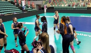 Images maritima: dernier entraînement des volleyeuses istréennes avant le Final Four