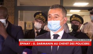 Gérald Darmanin en visite dans un commissariat d'Epinay : "Une démonstration de force inacceptable de certains voyous"