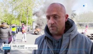 Morbihan : les salariés de la Fonderie de Bretagne manifestent contre la mise en vente de leur usine