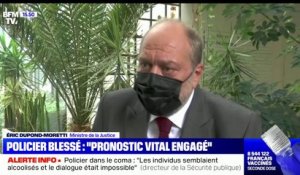 "On ne peut pas exploiter ces drames à des fins purement politiciennes": Éric Dupond-Moretti réagit à l'agression du policier dans la Loire