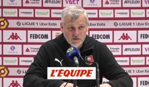 Genesio : « On a fait preuve d'immaturité sur les deux buts » - Foot - L1 - Rennes