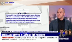 Matthieu Valet (SICP): "Il ne doit y avoir aucune récupération politique" du rassemblement des policiers