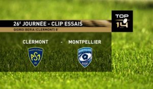 TOP 14 - Essai de Giorgi BERIA (ASM) - ASM Clermont - Montpellier Hérault Rugby - J26 - Saison 2021:2022