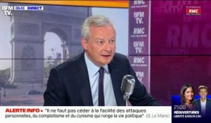 Remboursement des prêts garantis par l'État: Bruno Le Maire "ne laissera tomber personne"
