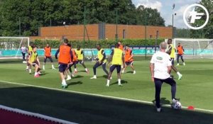 Équipe de France  : le duo Kylian Mbappé-Olivier Giroud brille à l'entraînement