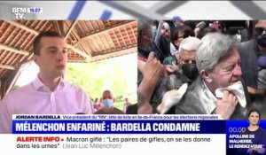 Jean-Luc Mélenchon enfariné: Jordan Bardella condamne toute "attaque physique contre des élus"
