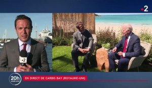 G7 : un entretien chaleureux entre Emmanuel Macron et Joe Biden