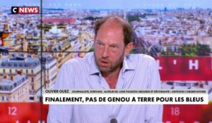 Olivier Guez sur la question du genou à terre des joueurs français avant les matchs : «On importe tout et n’importe quoi des Etats-Unis»