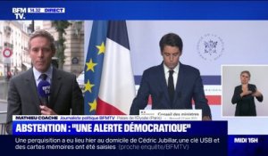 Régionales: pour Emmanuel Macron, la forte abstention enregistrée au premier tour "constitue une alerte démocratique"
