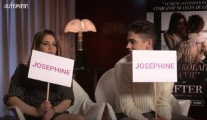 Josephine Langford et Hero Fiennes-Tiffin du film After en interview