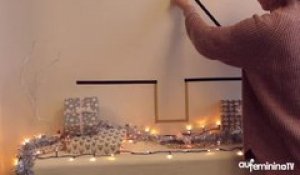 DIY sapin avec masking tape : bricolage sapin de Noel mural Pinterest