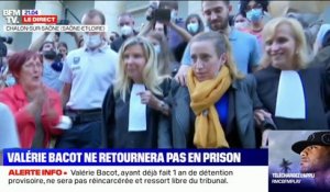 Valérie Bacot applaudie à sa sortie du tribunal