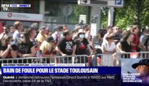 Toulouse: un bain de foule masqué pour le Stade Toulousain sacré champion de France